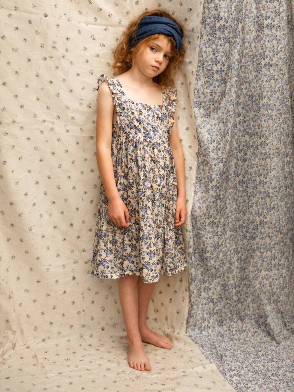 Emile et Ida Myosotis 100% Cotton Floral Dress